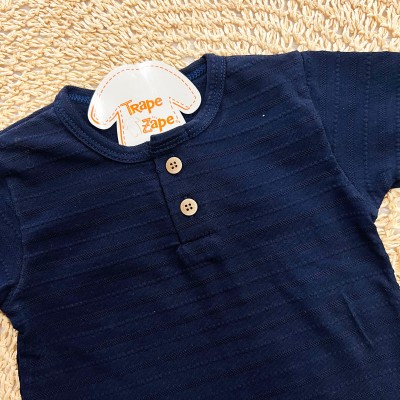 Conj. Camiseta Gola Portuguesa e Bermuda - Marinho
